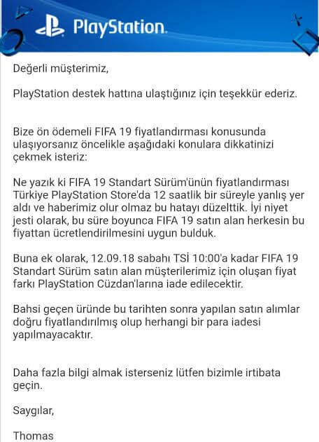FIFA 19 PlayStation Türkiye