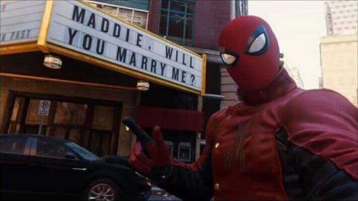 Spider-Man evlilik teklifi