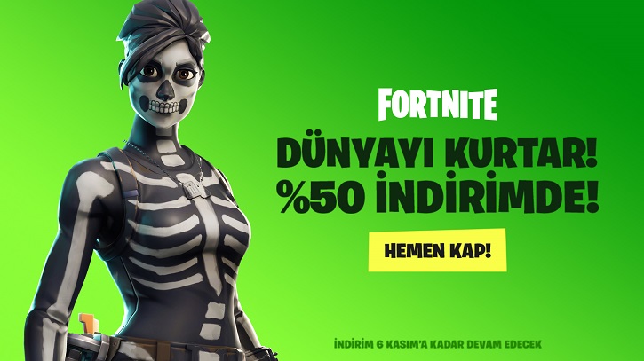 Fortnite Dünyayı Kurtar %50 indirim