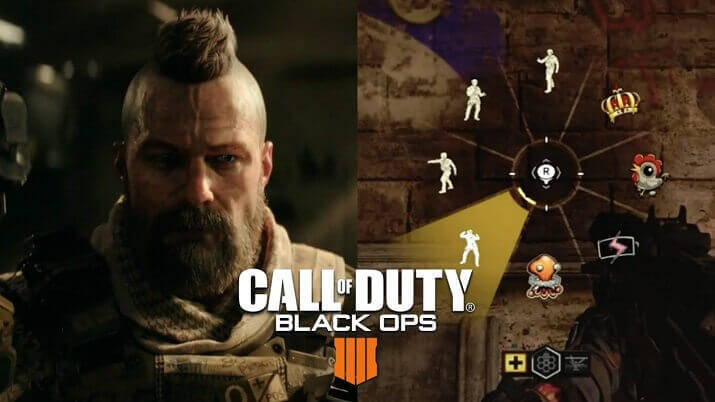 Call of Duty: Black Ops 4 ifadeler ve spreyler