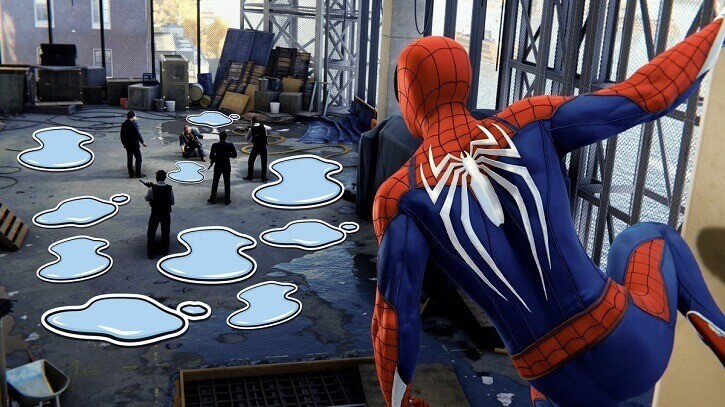 Marvel's Spider-Man su birikintisi çıkartması