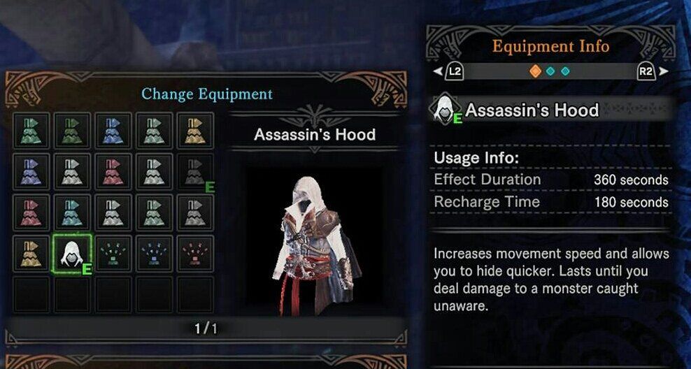Monster Hunter World X Assassin's Creed Assassin's Hood﻿