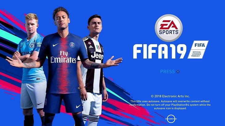 FIFA 19 giriş ekranı