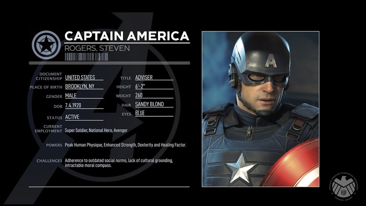 Kaptan Amerika Marvel's Avengers karakter profili
